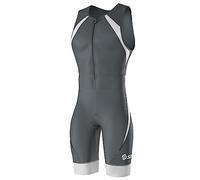 SLS3 Triathlon Suits Mens - Tri Suits for Men - Trisuit Triathlon Men - Men’s Tri Suit Kit - FRT 3.0 (XL, Thunder Grey/White)