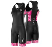 SLS3 Triathlon Suits Women - Durable AG Tri Suit Women, High Performance Design - Breathable Quick Dry Womens Trisuit, No Shelf Bra (Pink Rose, Small)