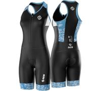 SLS3 Triathlon Suits Women - Durable AG Tri Suit Women, High Performance Design - Breathable Quick Dry Womens Trisuit, No Shelf Bra (Blue Rose, Small)