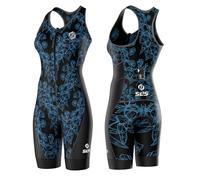 SLS3 Triathlon Suits Women - Premium Pro Womens Tri Suit Sleeveless - Breathable Quick-Dry Trisuit with Slim Athletic Fit, No Shelf Bra, Anti-Friction Seams (Lucy Blue, M)