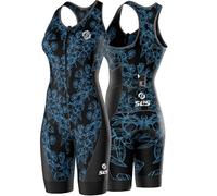 SLS3 Triathlon Suits Women - Premium Pro Womens Tri Suit Sleeveless - Breathable Quick-Dry Trisuit with Slim Athletic Fit, No Shelf Bra, Anti-Friction Seams (Lucy Blue, L)