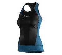 SLS3 Triathlon Top Women - Premium Pro Womens Tri Top, Breathable & Quick Dry - Sleeveless Triathlon Jersey with Slim Athletic Fit, No Shelf Bra (Lucy Blue, S)