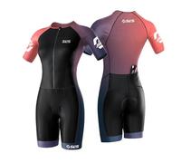SLS3 Womens Triathlon Suit - Elite Aero Sleeved Trisuit Women, Tri Suit, Quick-Dry, Italian Chamois, Ready for Any Distance (Nova, Small)