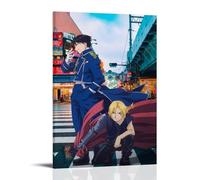 SLSCSXYP Fullmetal Alchemist Great Hot-Blooded Anime Canvas Poster Wall Art Decorative Painting Bedroom Painting Posters 12x18inch(30x45cm) Frame-style