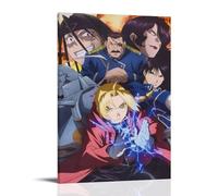 SLSCSXYP Fullmetal Alchemist Great Hot-Blooded Anime Canvas Poster Wall Art Decorative Painting Bedroom Painting Posters 08x12inch(20x30cm) Frame-style