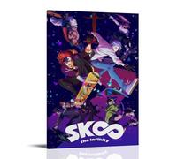 SLSCSXYP SK8 The Infinity Great Hot-Blooded Anime Canvas Poster Wall Art Decorative Painting Bedroom Painting Posters 16x24inch(40x60cm) Frame-style