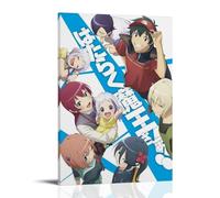 SLSCSXYP The Devil Is A Part-Timer! Great Hot-Blooded Anime Canvas Poster Wall Art Decorative Painting Bedroom Painting Posters 16x24inch(40x60cm) Frame-style