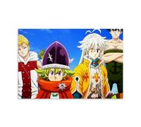 SLSCSXYP The Seven Deadly Sins Four Knights of The Apocalypse Great Hot-Blooded Anime Canvas Poster Wall Art Decorative Painting Bedroom Painting Posters 12x18inch(30x45cm) Unframe-style