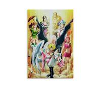 SLSCSXYP The Seven Deadly Sins Great Hot-Blooded Anime Canvas Poster Wall Art Decorative Painting Bedroom Painting Posters 08x12inch(20x30cm) Unframe-style