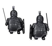 Slscyx Bookend Terracotta Warriors And Horses Book Ends Global Economy Non-slip Heavy Metal Bookends Books Corks Book Movie Disc Package Video Games Heavy Bookend (Color, Size : Free)