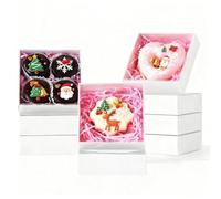 SLShePack 50PCS 4x4x1.25Inches Baking Boxes with Clear display lid for Cookies,Macaron,Cakesicle,Dount,Pastry,Chocolate Covered Ores or More