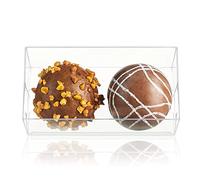 SLShePack Clear Truffle Boxes Packaging 3 1/8"x1"x1" 45 Pack Small Chocolate Wedding Favor Caramels Candy Gift Boxes Little Glass Bears Treat Boxes for Party