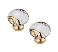 SLSKO 2 Pieces Furniture Handles Zinc Alloy Door Handles Rod Knobs Bow Puller Cupboard Knob Drawer Knobs Kitchen Cupboard Wardrobe Knob Dresser Cabinet(Hole spacing 128mm)(A,Single Hole)