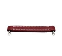 SLSKO Leather Handle,Leather Handle Soft Leather Suitcase Handles Furniture Cabinet Chest Drawer Knobs Hardware Accessories Leather Drawer Pulls(Red)(Red)
