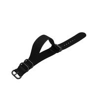SLSKO Nylon Straps 18mm 20mm 22mm 24mm Nylon Watch Band nylon canvas watch strap with five-ring black buckle steel thic(Black,20mm)