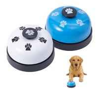 SLSON 2 PCS Pet Training Bells Doorbell Toilet Training Dog Bell for Door Potty Training Loud and Crisp Doorbell Puppy and Cat Communication Device (Blue and White)