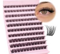 SLSXNL Natural Wispy Eyelash Clusters D Curl Clusters Soft Eyelash Clusters 9mm 10mm 12mm 14mm 120pcs