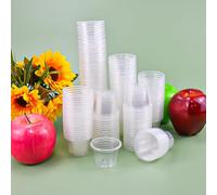 SLTAXAR 40 ml Shot Glasses Plastic Shot Cups Pack of 200 Shot Glasses Plastic Stamperl 4cl Plastic Cups Transparent Shot Cups Plastic 4cl Drinking Cups Short for Party Fun Weddings
