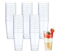 SLTAXAR Pack of 50 Dessert Glasses Dessert Cups Plastic Reusable 90 ml Desert Cups Small Dessert Bowls Parfait Appetizer Cups Ice Cream Cups Mini Dessert Cup for Tiramisu Desserts Pudding Mousse
