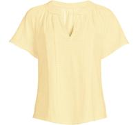Slub Jersey Notch Neck Top lands end Yellow 14-16
