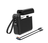 SLuB Power Bank 20000mAh, PD 22.5W Fast Charging with 2 Charging Cables, Portable Travel Power Bank Suitable for Travelling, iPhone, Samsung, Huawei, Laptop, Tablets, Etc (Black)