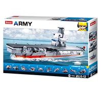 Sluban -Army-10 in 1 Aircraft Carrier (Gift Box Packing) 361pcs, M38-B0662, Multi-Colour