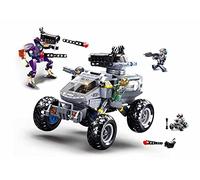 Sluban Building Blocks Military Combat Vehicle Set, 4-Wheel Armoured Car with Turret Gun and Minifigures, Grey, M38-B0996
