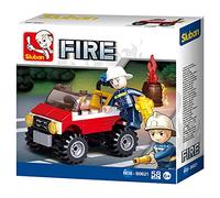 Sluban Fire Police Car 58 Pcs, Medium