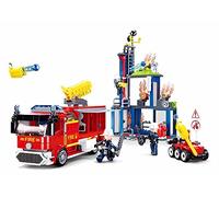 Sluban Fire Rescue Building Set with Fire Engine, 585 Pieces, Ages 6-12, Includes 4 Minifigures, M38-B0967