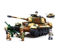 Sluban King Tiger Heavy Battle Tank WW2 (2-in-1) Building Set (M38-B0980, 930 Pieces)