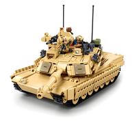 Sluban M1A2 Abrams (TUSK 2) Brick Tank Model (M38-B1365, 988 Pieces, 1:35 Scale)