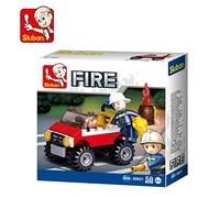 Sluban M38-B0621 Fire Police Car 58 Pcs, Multi-Colors