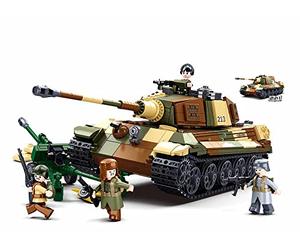 Sluban M38-B0980 Army (Battle of Budapest) -The King Tiger Hunting Heavy Tank 2 in 1 930 Pieces, Multi Colour