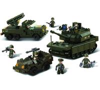 Sluban M38-B6800 Field Battle Forces Army Set with 7 Mini-Figures (602 Pieces)