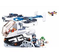 Sluban Police Helicopter Building Set, 161 Pieces, Ages 6-10, with Drone and Mini Figures