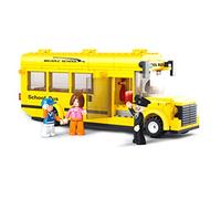 Sluban School Bus "Town" Building Kit (219-Piece), Medium, Gelb