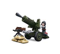 Sluban SL07122, WWII - Mini Building Set Flak (88 Pieces) [M38-B0678A], Play Set, Clamping Blocks, Soldiers with Toy Figure, Army WWII, 4 Years, Colourful Multicoloured