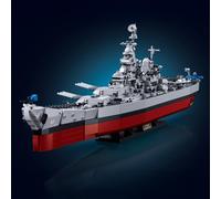 Sluban USS Missouri S 1:350 Military Battleship Building Set (M38-B1291, 1739 Pieces)