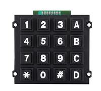 Sluffs 16 Keys 4x4 Push Buttons Keyboard Modules,Portable MCU External Keyboard Matrix Module Small Size ABS,Easy to Connect and Use For Single Chip Microcontroller