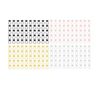 Sluffs 200PCS Ink Rings Cups， Rings Cups Disposable Makeup Rings 4 Colors Disposable Microblading Rings Cups with Lid