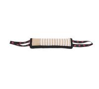 Sluffs Pet dog bite pillow anti tear interactive portable puppy training hemp tow rope toy, suitable for small and medium-sized dogs (Black Border Footprint Pattern)