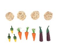 Sluffs Small Animal Chew Toy,Hamster Rabbit Treats Chew Snack Toy,Teeth Grinding Carrot Corn Eggplant Entertainment Pets Play Chew Toys Boredom Breaker for Hamster Rabbit Guinea Pig