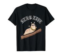 Slug Life Funny Gangster Snail Cool Hip Hop Parody Mollusk Value Graphic T-Shirt, Men, Black, L