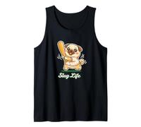 Slug Life Pug Baseball Batter Funny Dog Lover Sport Tank Top