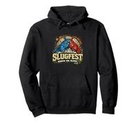 Slugfest Knock Em Slime Retro Slug Punch Gatropod Pullover Hoodie