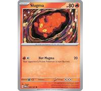 Slugma 028/167 Common Reverse Holo Pokemon Card (SV Twilight Masquerade) + TitanCards Toploader