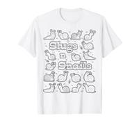 Slugs and Snails for Colouring/Coloring in Value Graphic T-Shirt