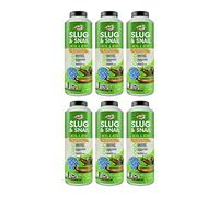 Slugs and Snails Killers/Repellent - Ready to Use Bait with Hydrated Ferric Phosphate, Perfectly Safe and Environment Friendly Organic Pellets for Gardens (800g) (Pellets, Pack of 6)