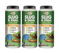 Slugs and Snails Killers/Repellent - Ready to Use Bait with Hydrated Ferric Phosphate, Safe and Environment Friendly Organic Pellets for Gardens are Suitable for Dogs and Other Wildlife (Pack of 3)