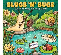 Slugs 'N' Bugs Cute and Cozy Coloring Book: A Cute and Cozy Nature Coloring Book: Adorable Kawaii Insects, Snails, and Forest Scenes for Kids and Adults